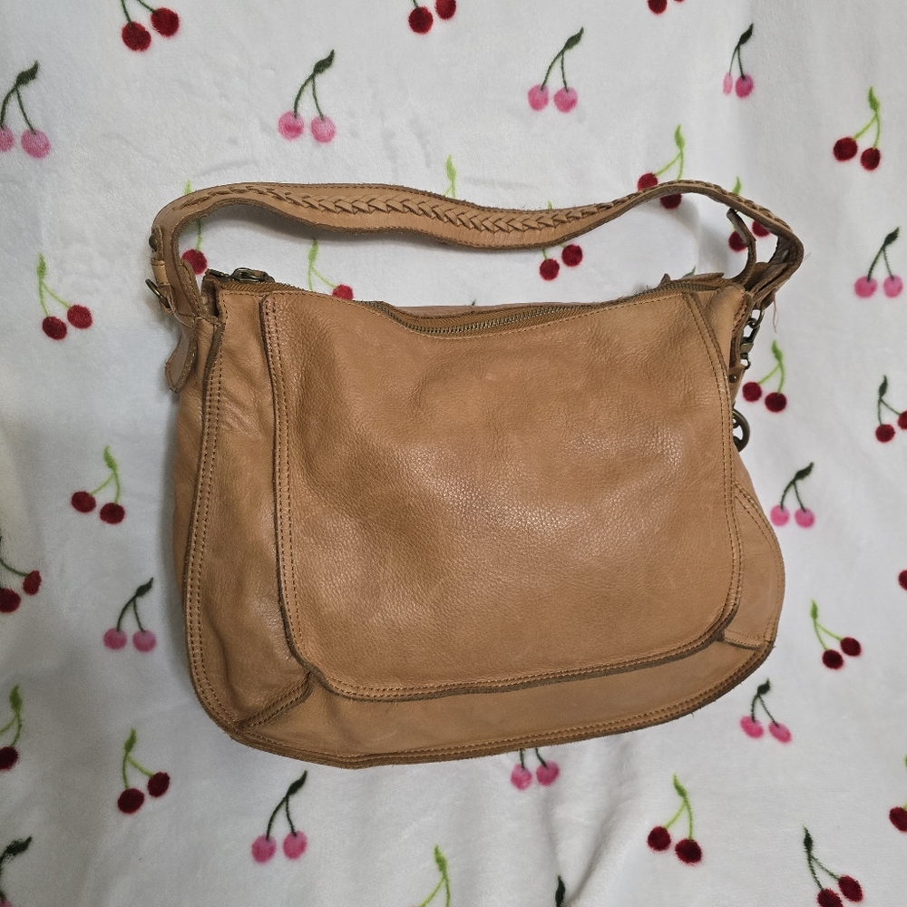 Lucky Brand Tan Leather Shoulder Bag